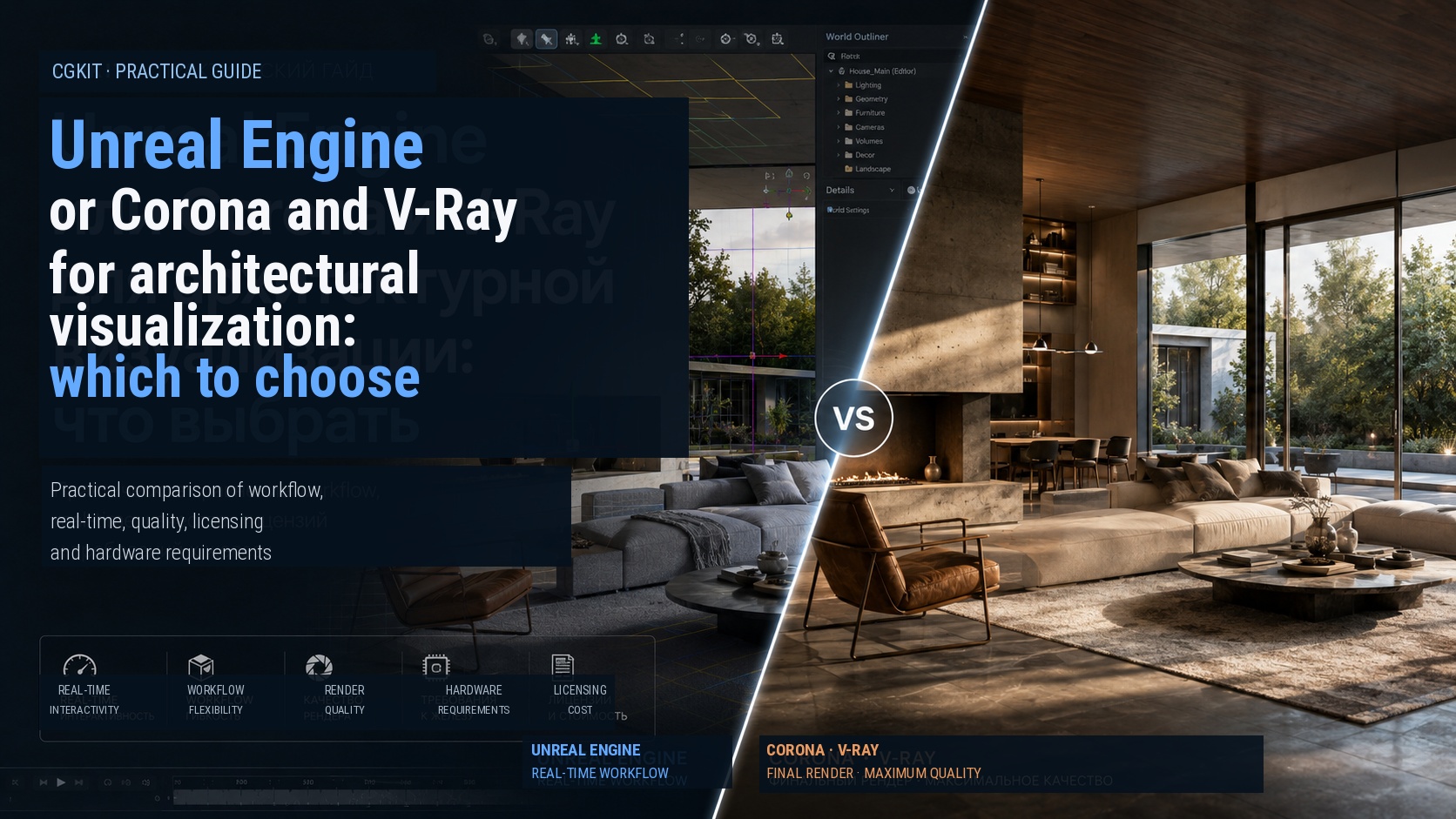 Unreal Engine vs Corona and V-Ray for Architectural Visualization: Which Should You Choose?